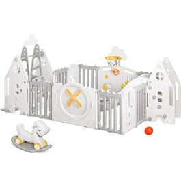 Манеж для дітей Mealux Forto Grey (арт. KD-C051 Grey / White)