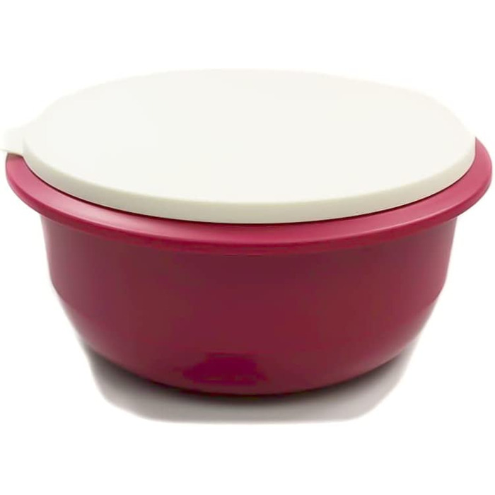 Миска для змішування Tupperware 37988, 3,5 л, Темно-рожева і біла