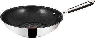 Сковорода Tefal E79219 Jamie Oliver Induction Wok, нержавіюча сталь, 28 см сковорода вок 28 см