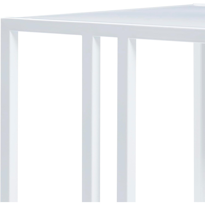 Журнальний стіл Kumlinge Диванний стіл з 3 полицями Стіл для вітальні Журнальний столик у формі драбинки Мінімалістичний дизайн 50x60x60 см для вітальні та спальні Офіс Вхідна зона (Білий, 45x45x47см)