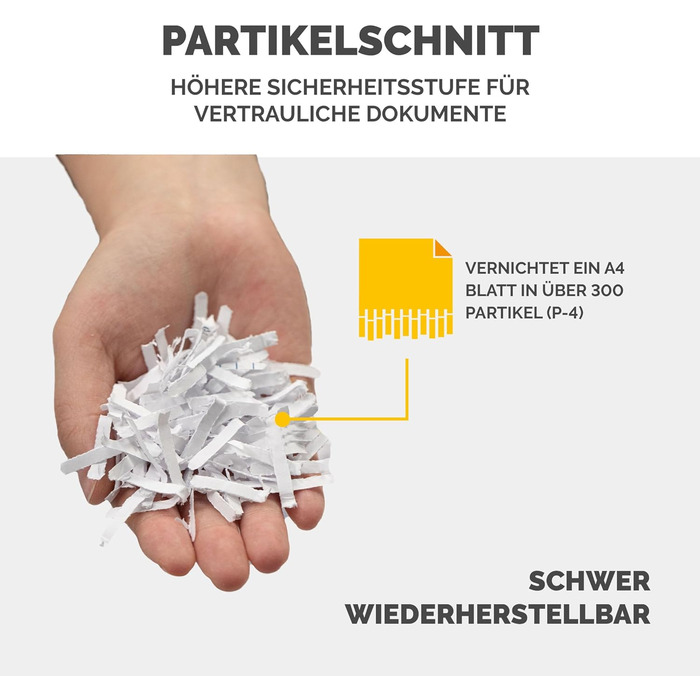 Fellowes Aktenvernichter 6 Blatt Partikelschnitt (P4): Шредер Fellowes FS-6C, 6 листів, P4, для дому та офісу, 15л, чорний