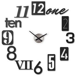 Настінний годинник 81,9х81,9х5 см чорний Nubra Umbra