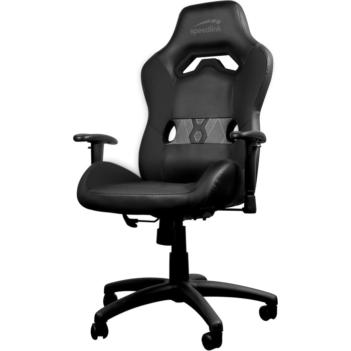 Ігровий крісло Speedlink Looter – ергономічне, чорне, на штучній шкірі, до 140 кг