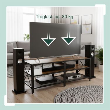 Тумба під телевізор Relaxdays з 4 відділеннями