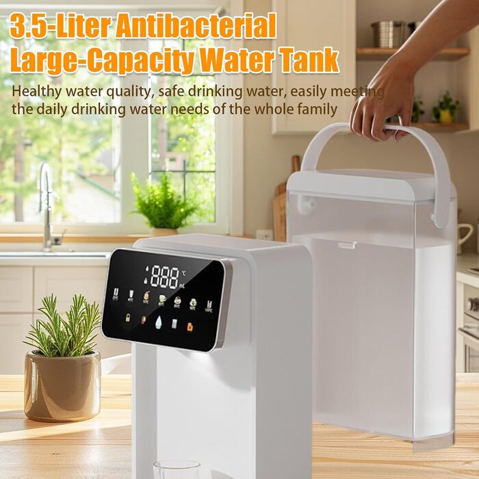 iFCOW Дозатор гарячої води, миттєвий нагрів за 3 секунди, 7 температурних режимів, 8 виходів, 3-5л бак, регулювання гучності, пам'ять - для кухні та офісу