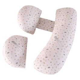 Подушка для вагітних GKXLH для підтримки спини, стегон та ніг, м'яка анатомічна подушка для сну з регульованим подвійним клином та знімним чохлом, сірі в горошок, великий розмір