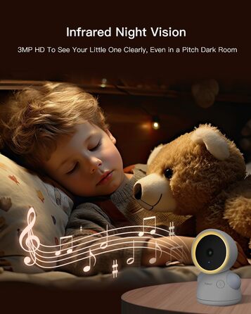 Радіоняня ARENTI з 2 камерами та додатком 2K/3MP, 5