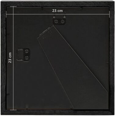 Коробка Рамка для фотографій Рамка для фотографій Рамка для плаката Рамка для фотоплаката Рамка для настінного столу 23x23 см для картини 13x13 см (3x/23 x 23 см, чорна), 5 шт., 3D