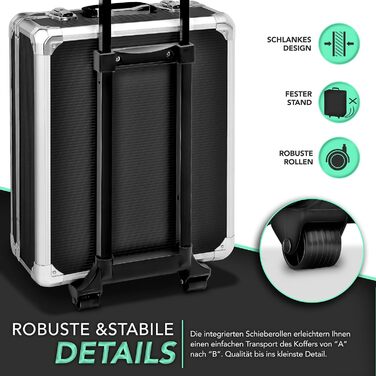 Набір інструментів TRESKO 1400 предметів у валізі: професійний кейс, візок для інструментів з Cr-V сталі (антрацит)