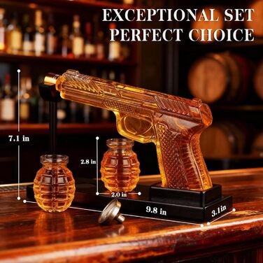 Набір віскі Oaksea: Декантер та 2 склянки - Чудовий подарунок для чоловіків, батька на Різдво