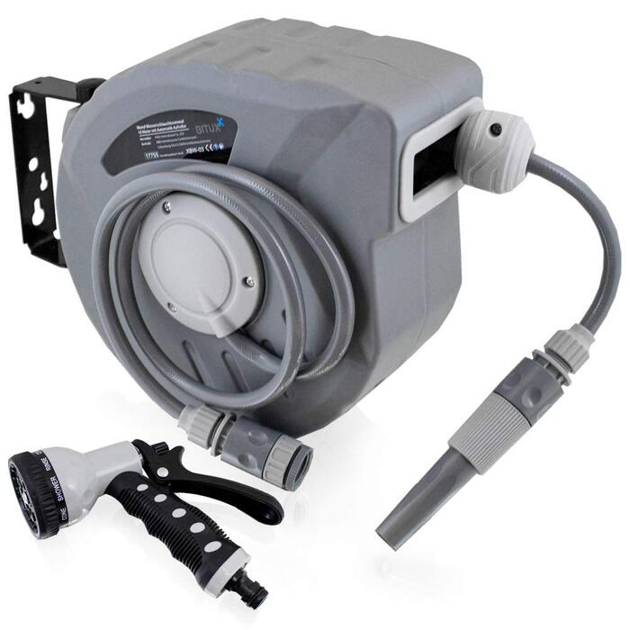 Автоматичний водяний шланг на котушці Bituxx (10 м) з пістолетом для поливу