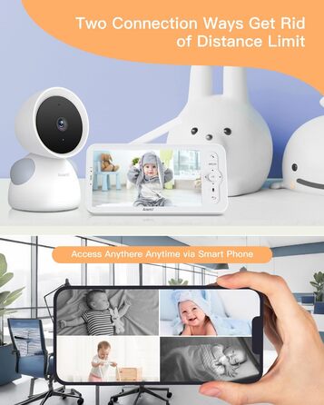 Радіоняня ARENTI з 2 камерами та додатком 2K/3MP, 5