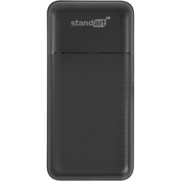 Повербанк Standart 20000mAh USB C, Micro USB, 2xUSB Швидка зарядка Світлодіодний дисплей Чорний