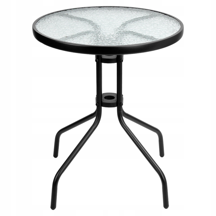 Комплект садових меблів із пластику eHokery, чорний, 3 предмети