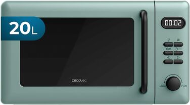 Мікрохвильова піч Cecotec Proclean 3010 Green 20L, 700W, 6 режимів, функція розморожування, таймер 30 хв, зелений колір