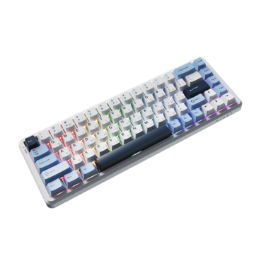 Клавіатура механічна бездротова Ajazz AK680 MAX (8+8K) Magnetic Switch RGB Wireless/BT/USB White