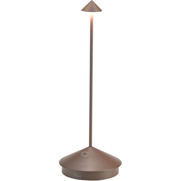 Zafferano Pina - Бездротова LED-лампа для дому та саду з торшетом Corten, сенсорне керування, димер, 2200-3000K, 29 см