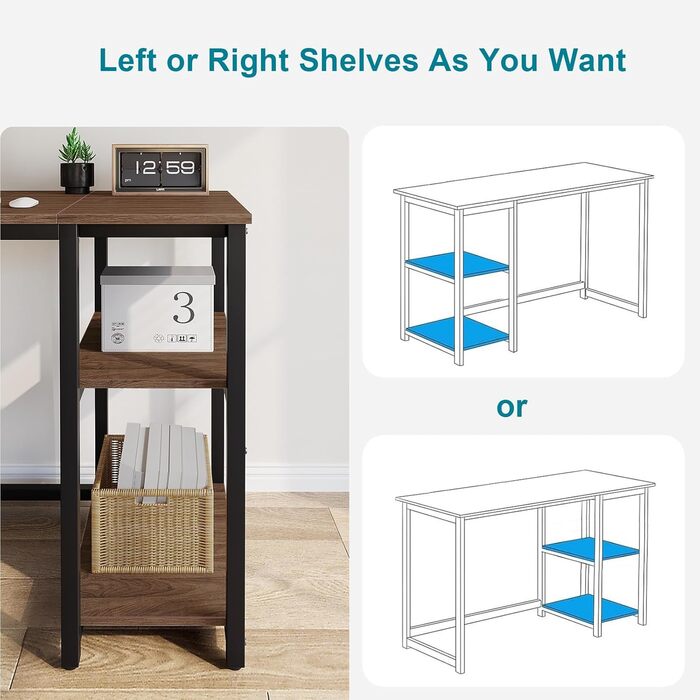 Комп'ютерний стіл WOHOMO білий 100см з місцем для зберігання, для дому та офісу