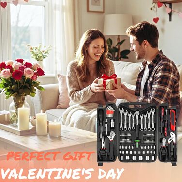 Набір інструментів 95 предметів у пластиковому кейсі Werkzeugkoffer: набір для дому, авто, гаража з тріскачкою, викрутками та ключами