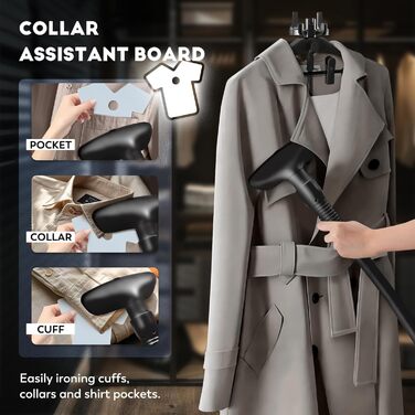 Вертикальний парогенератор CGOLDENWALL 2000W з ємністю 3.2L, швидкий нагрів за 45с, 2 режими прасування для всіх тканин, з аксесуарами та регулюванням висоти