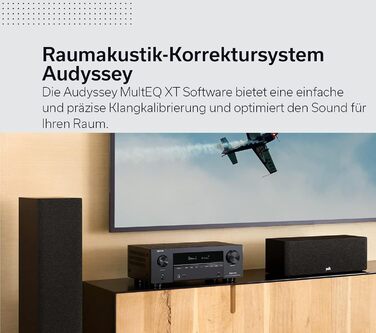 Ресивер Denon AVR-X2800H 7.2, Dolby Atmos, DTSX, 8K HDMI, Bluetooth, WLAN, AirPlay 2, Alexa, чорний