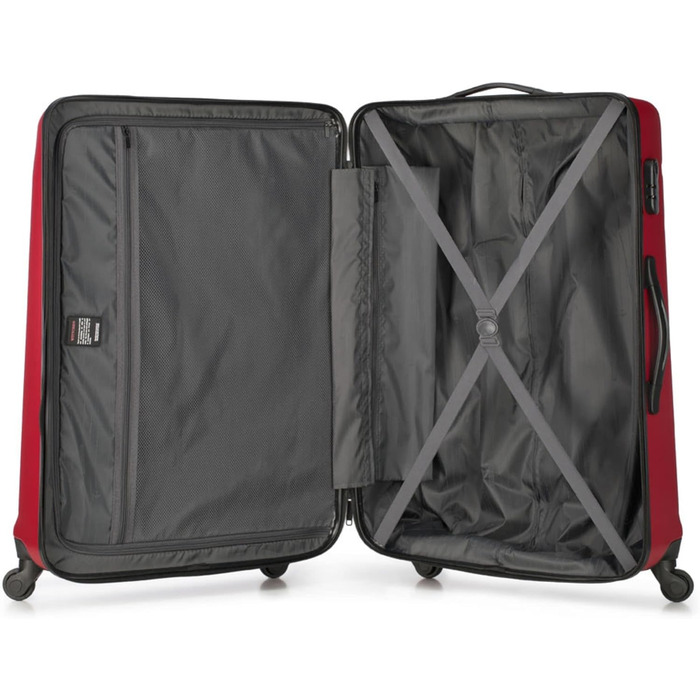 Валіза на колесах WITTCHEN Globe Line, ручна поклажа, ABS, кодовий замок, 25 x 33 x 33 x 16,5 см, червоний (Lufthansa/Eurowings/Ryanair/Condor/Discover Airlines)