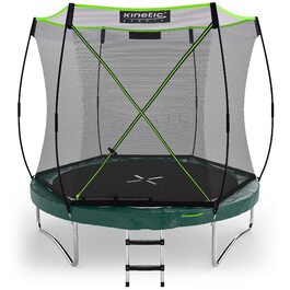 Батут Kinetic Sports Bungee Safety Elite Ø 244 см - Безпечний батут для дітей та дорослих, зелений, AirMAXX, для саду