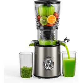 Електричний соковитискач Slow Juicer: для овочів та фруктів, 148 мм, 2 л, легкий у чищенні, з 2 чашками