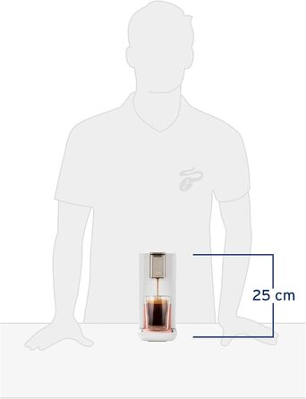 Кавомашина Tchibo Qbo ICONIC Pantone™ Premium з 16 капсулами для еспресо, кави та великої кави, компактний інноваційний дизайн (Muted Clay, Qbo ICONIC + 16 капсул)