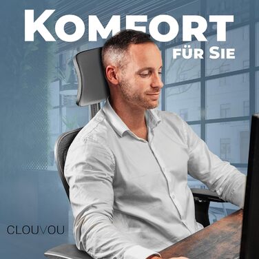 Ергономічне офісне крісло CLOUVOU CleverSeat 4D хромований підлокітник, лопатеві колеса, 150 кг (антрацит)