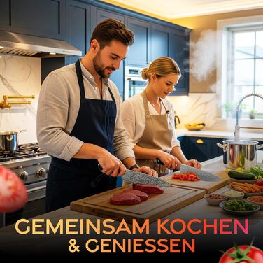 Японський ніж кухарський Damast 20см, 67 шарів Damast сталі, ергономічна ручка G-10, подарункова упаковка