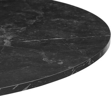 Столовий стіл DUBI Möbel NOA, круглий 110x110 см, для кухні та їдальні, індустріальний стиль, бетонний вигляд, 11216-US-BETO (Marmor-weiß)