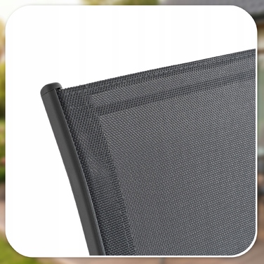 Комплект садових меблів MEBEL ELITE, сірий текстиль, 7 предметів