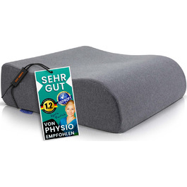 Подушка-підсидник DYNMC Bequeme для дорослих та дітей, ергономічна підставка на стілець та в авто, розроблена з фізіотерапевтами, сіра