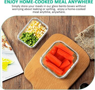 Набір скляних контейнерів для зберігання продуктів Komuee (24 шт.) з кришками, BPA-free, для мікрохвильовки та посудомийної машини, сірий