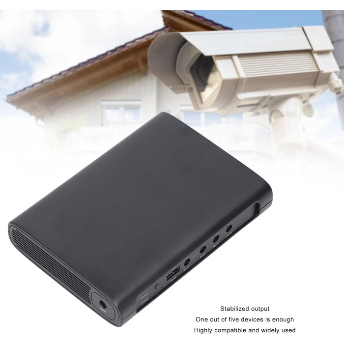 Портативний UPS з акумулятором 12000mAh (44.4WH) для роутера, камери WiFi, з USB-DC виходами, захист від короткого замикання (EU-штекер)