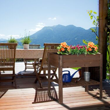 Грядок Relaxdays з дерева, темно-коричневий