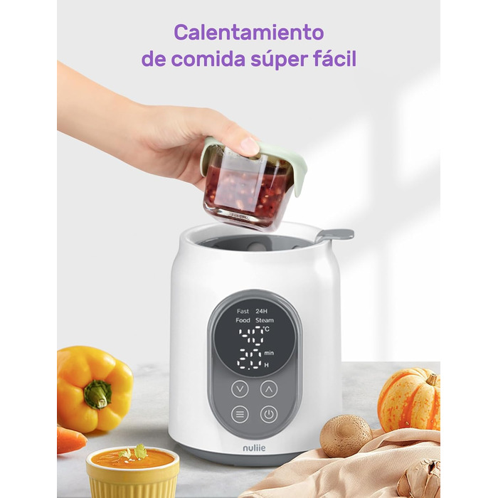 Електричний підігрівач для пляшечок Nuliie 6-в-1: для грудного молока та сумішей, з регулюванням температури та автовимкненням, 220V