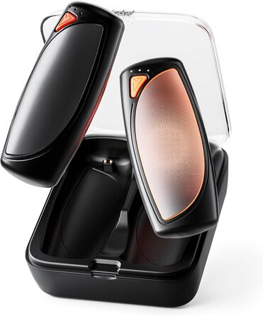 Електричні грілки для рук COTOP, набір 2 шт. з зарядним кейсом 14000 mAh, 3 режими нагріву до 56°C, для катання на лижах, кемпінгу, чорного кольору