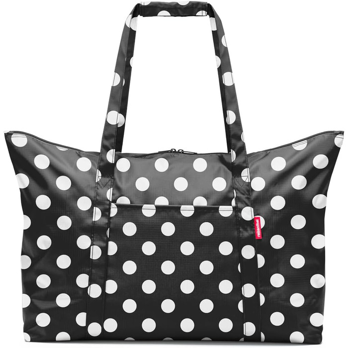 Сумка-рюкзак Reisenthel Mini Maxi Travelbag, синій, компактна та легка, Dots White