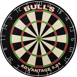 Дошка для дартсу Bull's Darts Професійні дошки для дартсу Bull для будь-якого рівня Дошка для дартсу не має дроту У тому числі система підвіски Bulls Високоякісні дошки для дартсу та дартсу Advantage 5.01