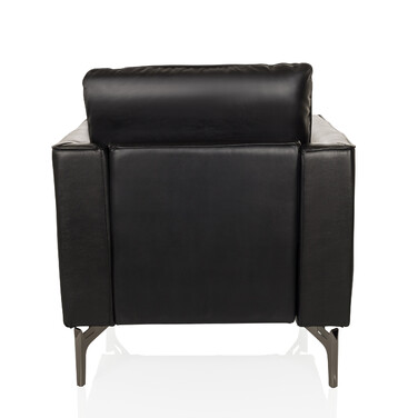 Крісло-релакс / Одномісне крісло BAVERO з екошкіри чорного кольору hjh OFFICE