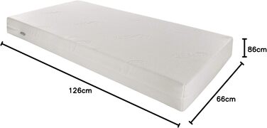 Дитяче ліжко-приліжкове Love For Sleep Francis 120x60 з матрацом Aloe Vera, з дерева