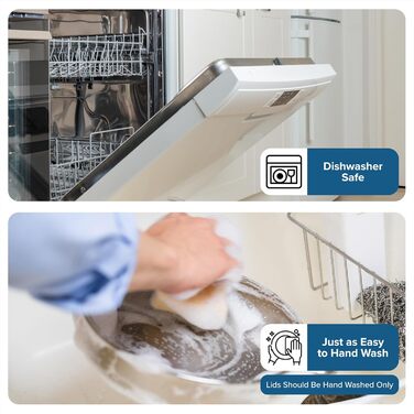 Набір місок для змішування Viking Culinary з нержавіючої сталі, 10 шт. | Силіконова неслизька основа | З герметичними кришками | Можна мити в посудомийній машині | Сірий колір