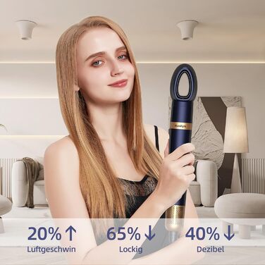 Щітка для теплого повітря Homdigrk Airstyler 6-в-1, 1300 Вт з феном і стайлером 110000 об/хв