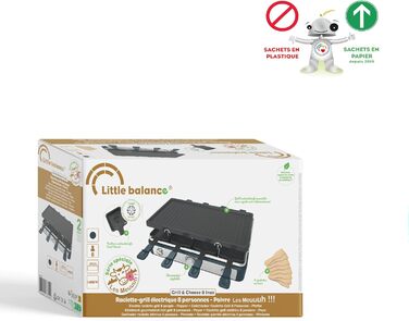 Ракета для фондю та грилю Raclette від Little Balance, прямокутна, 8 персон, 1400 Вт, дизайн 'Перець'