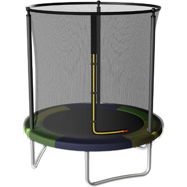 Батут JUMMICO вуличний з сіткою безпеки 183 см, кольоровий - комплект з аксесуарами для монтажу