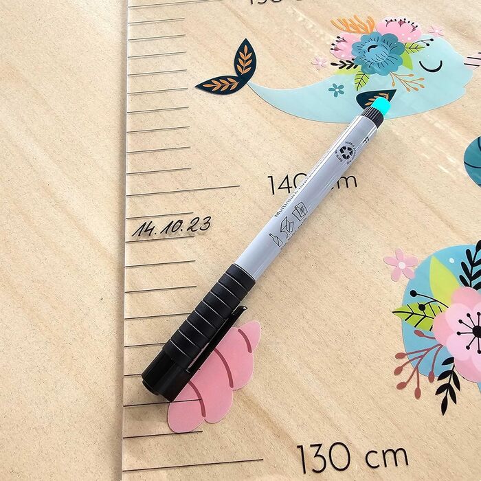 Дитяча мірна паличка з акрилу - підводний дизайн - шкала вимірює 70см - 150см - з ручкою, що витирається - чудовий подарунок на день народження для дівчаток та хлопчиків, різнокольоровий