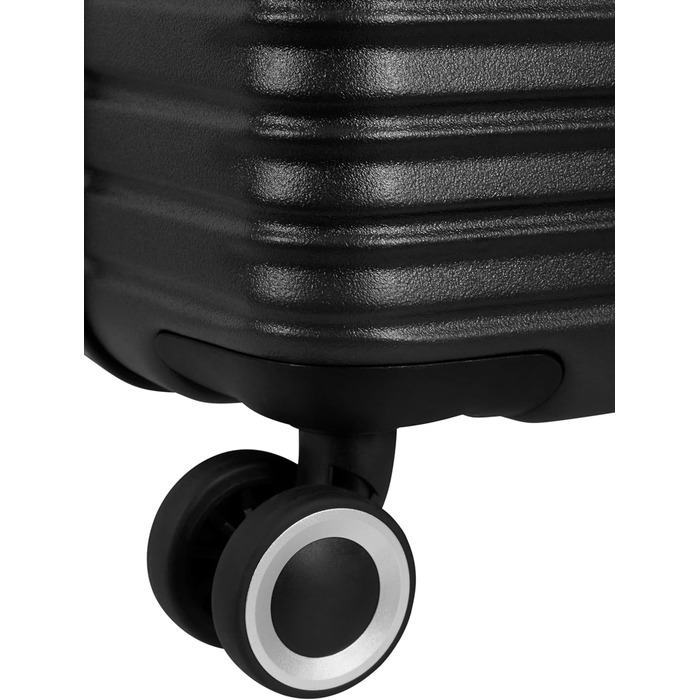 Набір валіз American Tourister Aerotech (3 шт.) – ручна, середня, велика, розширювана, з TSA-замком, блакитний (Metallic Navy) / чорний (Metallic Black)