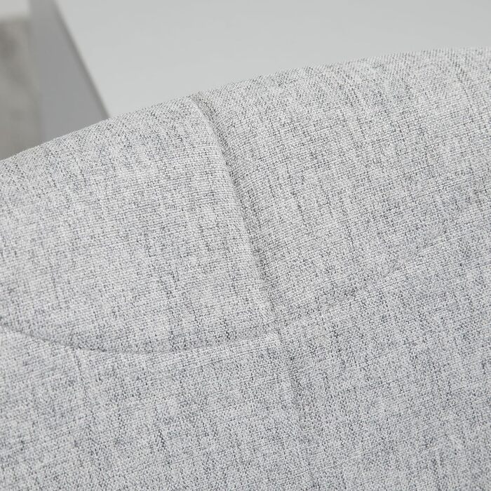 Офісне крісло HOMCOM з регулюванням висоти, комп'ютерне крісло з металевим каркасом, сірий колір, до 110 кг, 49 x 56,5 x 73-82,5 см